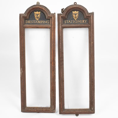 Lot 50 - Two glazed W. H. Smith store display frames
