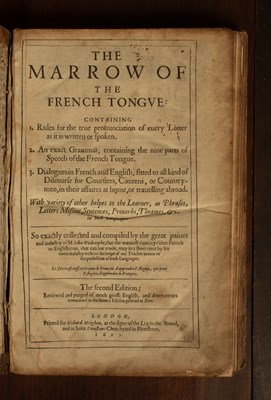 Lot 577 - Wodroephe (John) The Marrow of the French Tongue