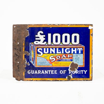 Lot 324 - A Vintage double sided enamel sign