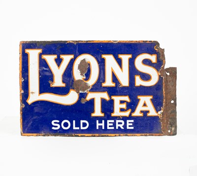 Lot 325 - A Vintage double sided enamel sign