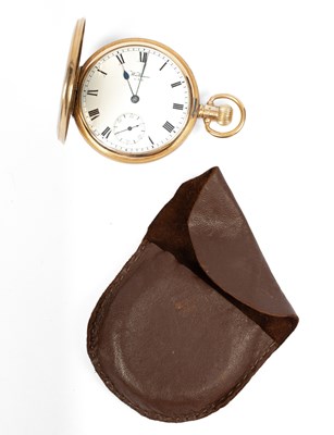 Lot 142 - A 15ct gold Waltham hunter pocket watch