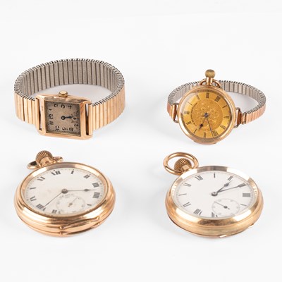 Lot 143 - A 14k cased wristwatch