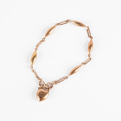 Lot 83 - An Edwardian 15ct rose gold bracelet