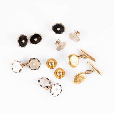 Lot 349 - A collection of cufflinks and studs