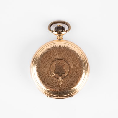 Lot 206 - A lady's Continental yellow metal hunter fob watch