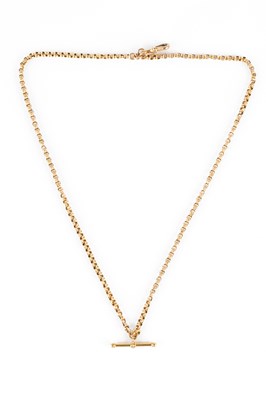 Lot 327 - An Edwardian 15ct gold watch chain