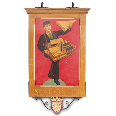Lot 48 - A W. H. Smith painted 'Newsboy' hanging sign