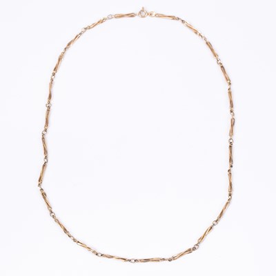 Lot 109 - A 9ct gold fancy link neck chain