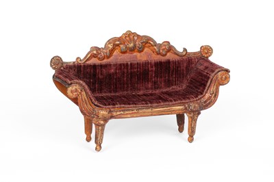 Lot 432 - An Evans & Cartwright dolls' house sofa