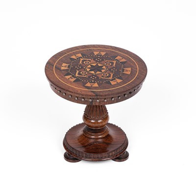 Lot 434 - A good Tunbridgeware dolls' house pin table