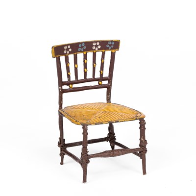 Lot An English cast pewter chair