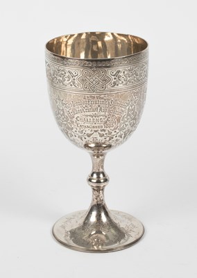 Lot 10 - A Victorian silver trophy cup