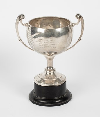 Lot 13 - A silver trophy cup
