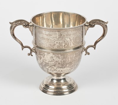 Lot 14 - A silver trophy cup