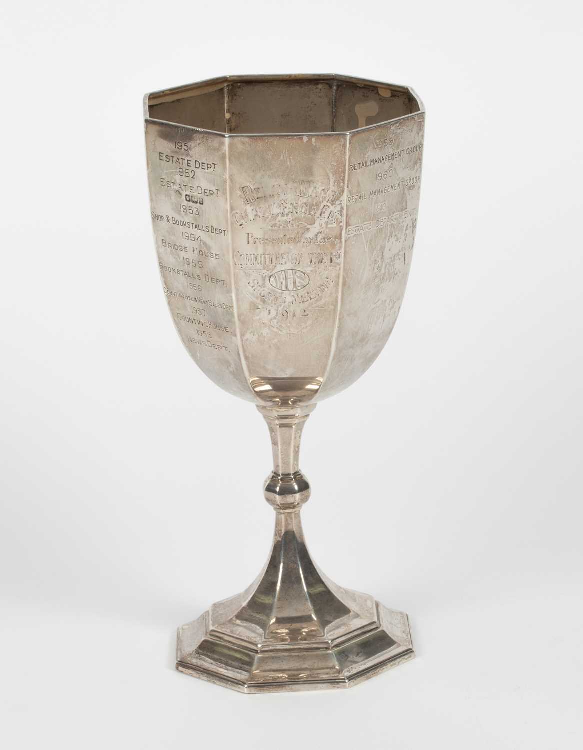 Lot 15 - A silver trophy cup