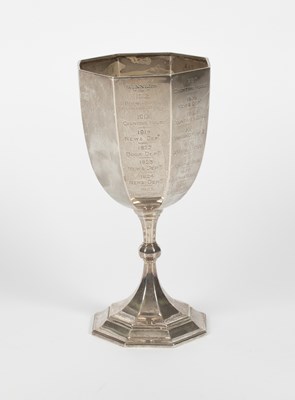 Lot 15 - A silver trophy cup