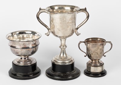 Lot 20 - A white metal trophy cup