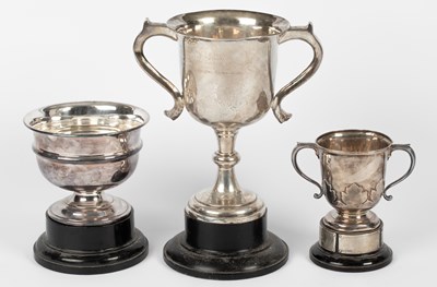 Lot 20 - A white metal trophy cup