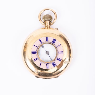 Lot 150 - A lady's late Victorian 18ct gold cased half-hunter watch
