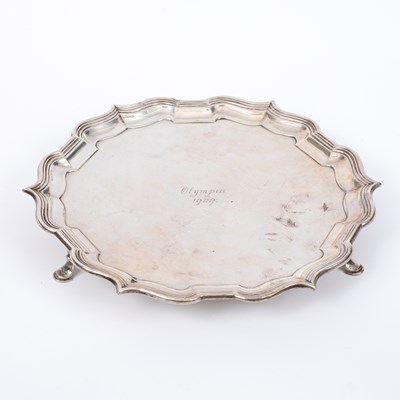 Lot 6 - An Edwardian silver salver