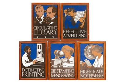 Lot 33 - Five W. H. Smith enamel advertising signs