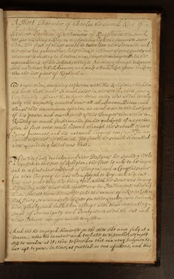 Lot 611 - [Sheffield, John Duke of Buckingham (1647-1721)] A Short Character of Charles the Second