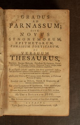 Lot 375 - Aler (Paul) Gradus ad Parnassum