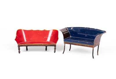 Lot 454 - Two Rock & Graner dolls' house sofas