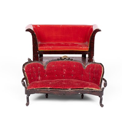 Lot 457 - Two Rock & Graner dolls' house sofas