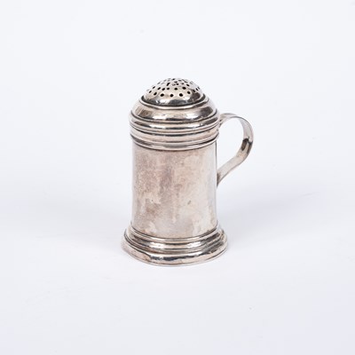 Lot 14 - A George I Britannia standard silver kitchen shaker