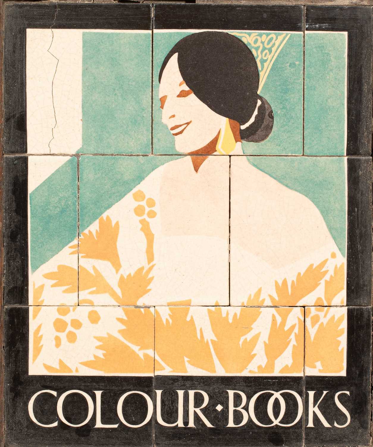 Lot 26 - A tiled W. H. Smith advertising sign