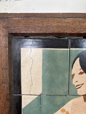 Lot 26 - A tiled W. H. Smith advertising sign