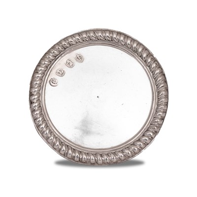 Lot 401 - A Queen Anne miniature Britannia standard silver footed salver