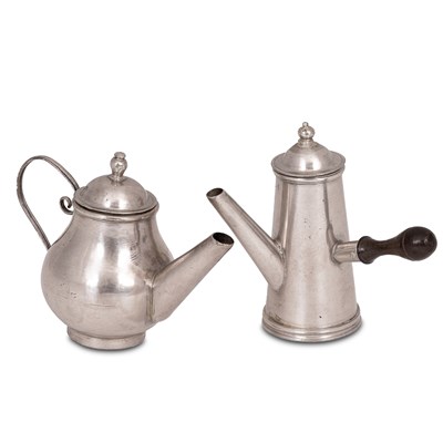 Lot 405 - An early Georgian silver teapot and coffee pot