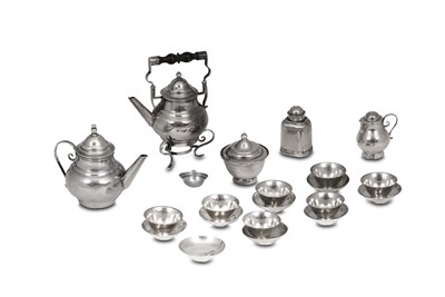 Lot 406 - A matched 18th Century miniature silver tea service