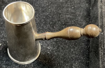 Lot 413 - An early Georgian miniature silver chocolate pot