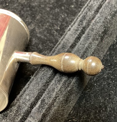 Lot 413 - An early Georgian miniature silver chocolate pot