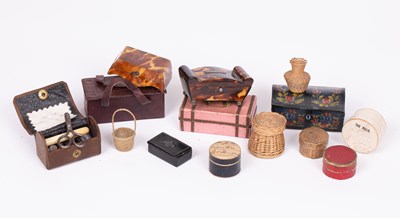Lot 479 - A group of miniature boxes and baskets