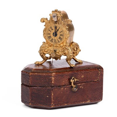 Lot 480 - A rare cased 'Zappler' dolls' house clock