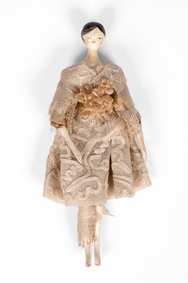 Lot 487 - A Grodnertal doll