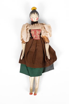 Lot 496 - A fine Grodnertal doll