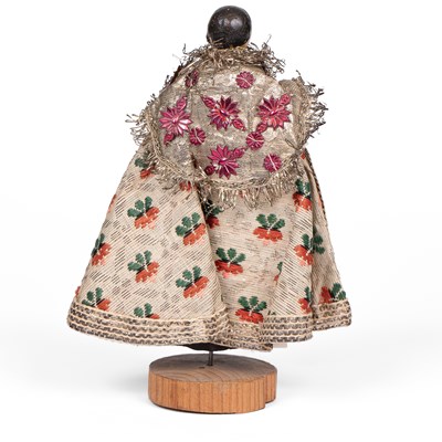 Lot 509 - An unusual Oberammergau or Grodnertal wooden dolls' house doll