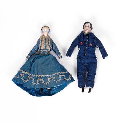 Lot 527 - Two German dolls' house dolls