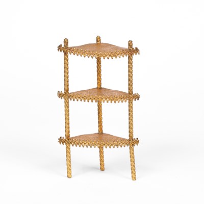 Lot 534 - An Erhard dolls' house corner whatnot