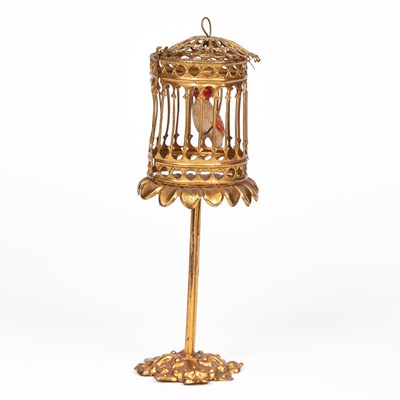 Lot 535 - An Erhard dolls' house birdcage on a stand
