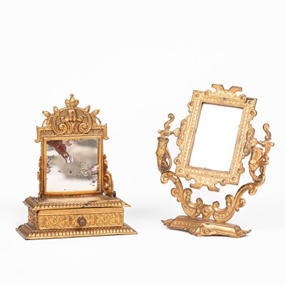 Lot 552 - Two Erhard dolls' house dressing table mirrors