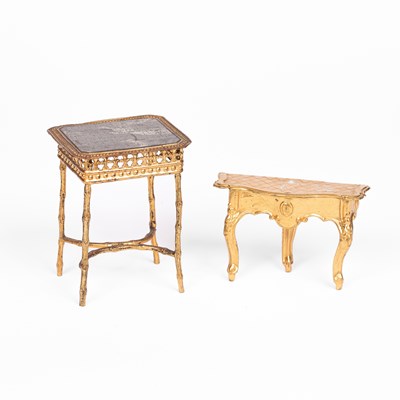 Lot 554 - Two Erhard dolls' house tables