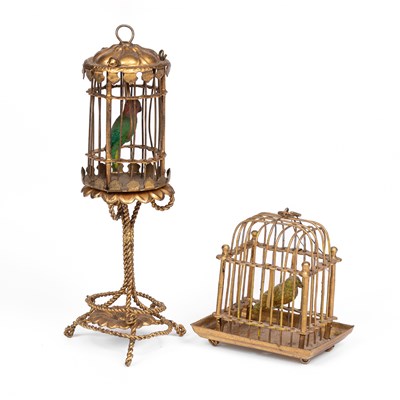 Lot 556 - Two Erhard dolls' house birdcages