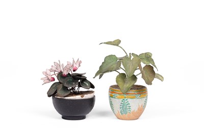 Lot 579 - Beatrice Hindley: two dolls' house potted plants