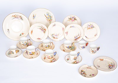 Lot 868 - A Royal Worcester butterfly coffee service